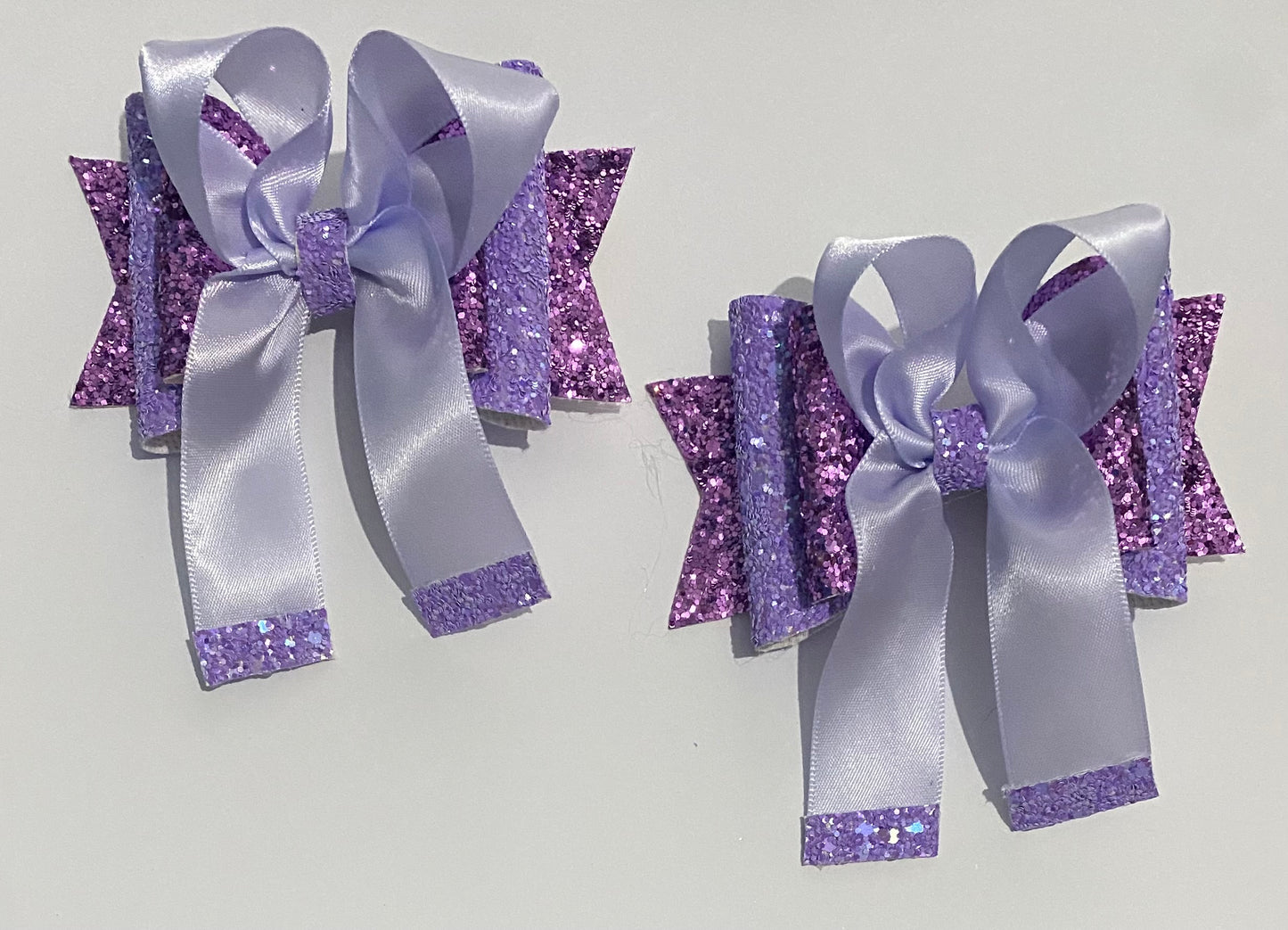 Purple hair bow clip