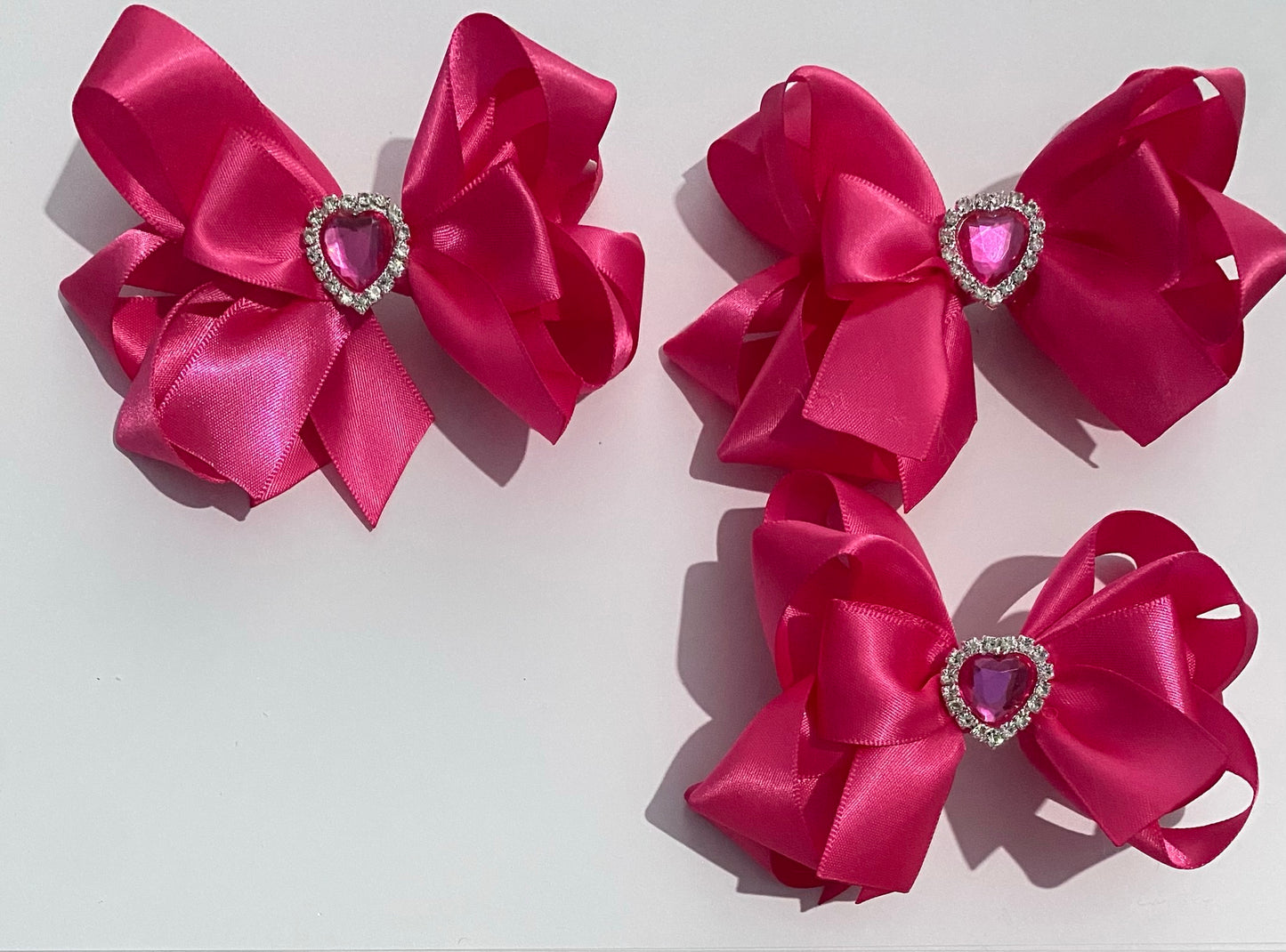 Hot pink hair bow clip