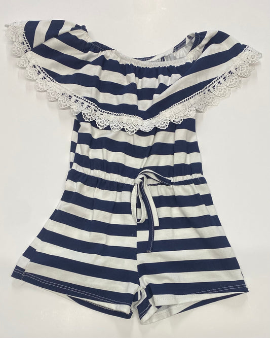 Girls navy playsuit