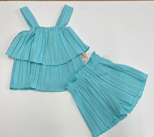 Aqua shorts set