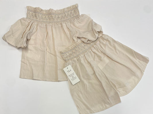 Beige flowy summer set