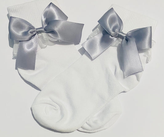 Bow socks - Silver