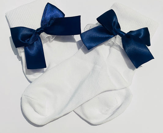 Bow socks - Navy