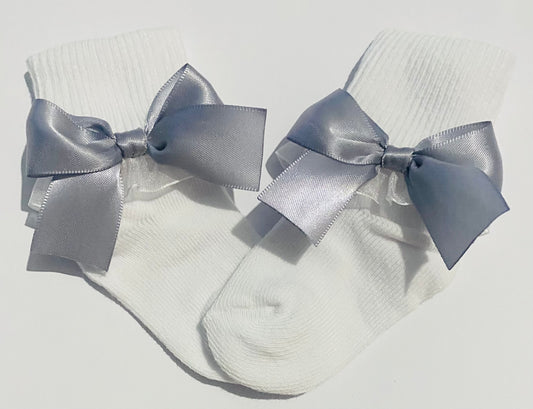 Bow socks - Silver