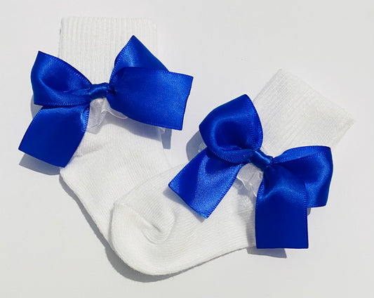 Bow socks - Royal blue