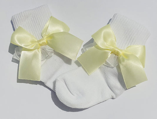 Bow socks - Lemon