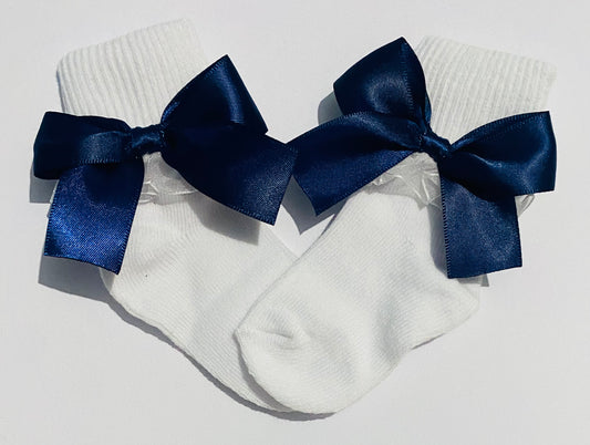 Bow socks - Navy